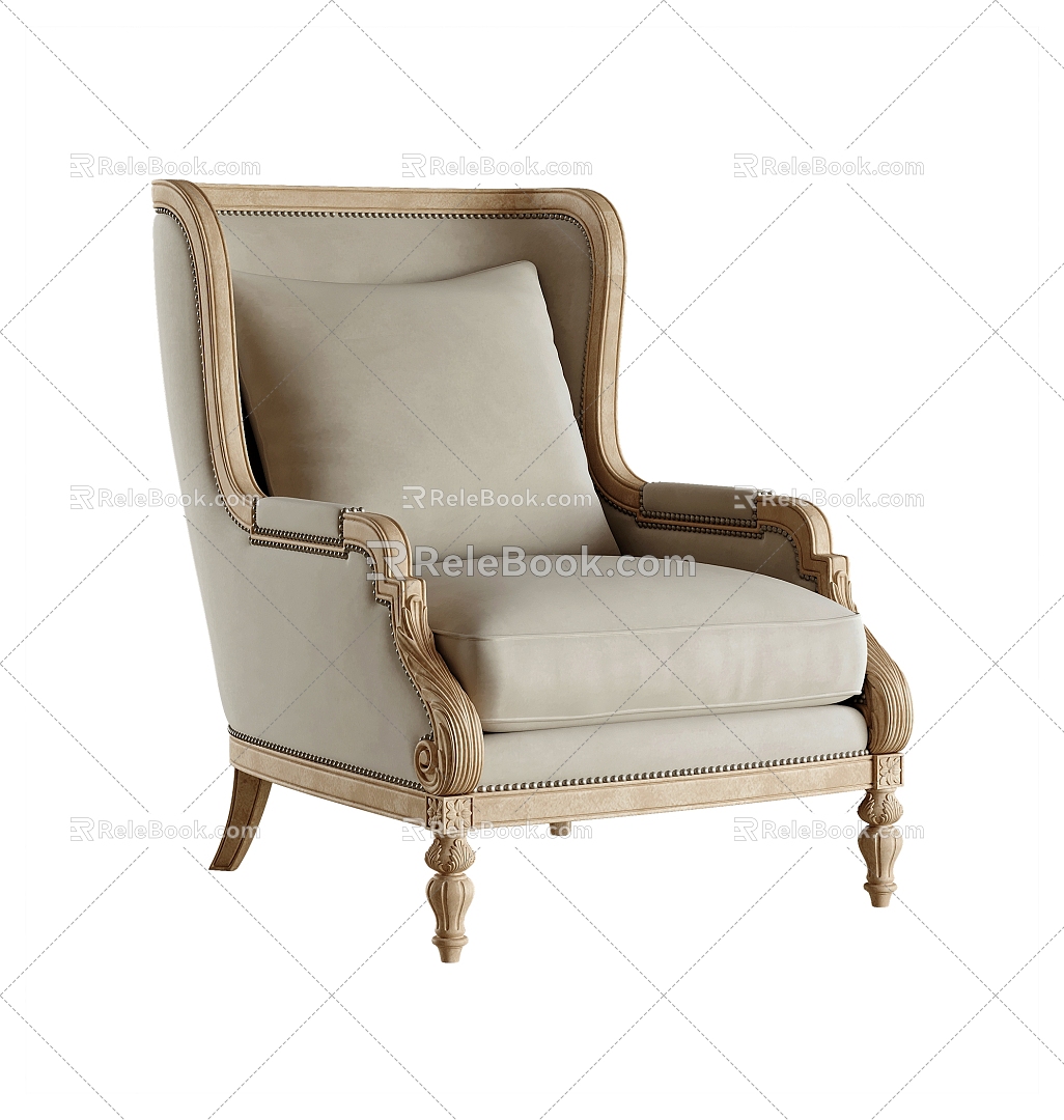 American leisure chair 3d model