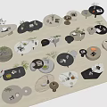 Coffee Table Combination Marble Coffee Table Oval Coffee Table Round Coffee Table Shaped Coffee Table Side Table Corner Table Mobile Coffee Table Glass Coffee Table Round Table Side Table Combination 3d model