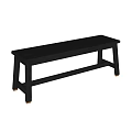 Modern Black Wooden Bench With Simple Design And Sturdy Legs