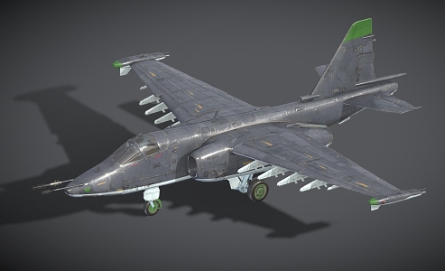 Aviation Aircraft Fighter Sukhoi 25 3d model