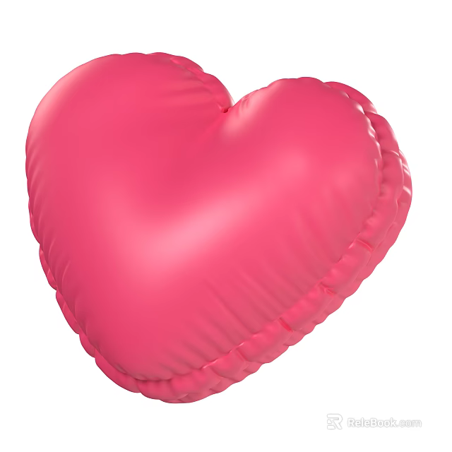 Vibrant Pink Heart Shaped Balloon For Party Decoration And Festive Events 3d model 
