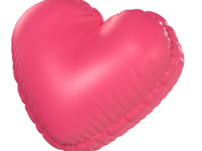 Vibrant Pink Heart Shaped Balloon For Party Decoration And Festive Events 3d model