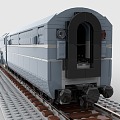 LEGO toy blocks high-speed rail light rail EMU train high-speed train 3d model