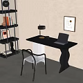 Desk and chair combination 3d model