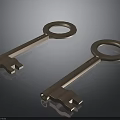 Metallic Keys With Circular Keyrings And Shiny Surface On Dark Background