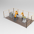 Industrial assembly line automatic production line 1149 3d model