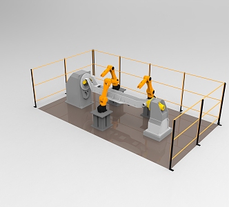 Industrial assembly line automatic production line 1149 3d model