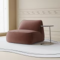 Single sofa lazy sofa leisure chair side table 3d model