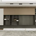 Modern TV background cabinet background wall 3d model