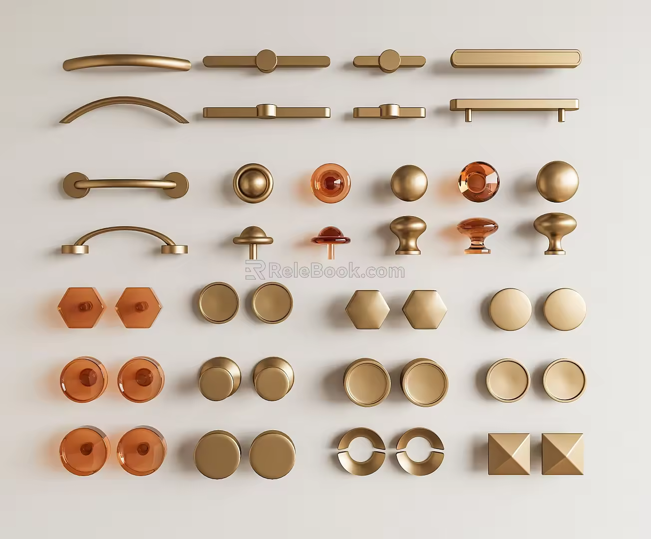 French Cabinet Door Handle Cabinet Door Handle Round Handle Metal Handle Crystal Handle Middle Style Cabinet Door Handle 3d model