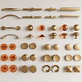 French Cabinet Door Handle Cabinet Door Handle Round Handle Metal Handle Crystal Handle Middle Style Cabinet Door Handle 3d model