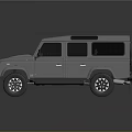 Silver Off Road SUV With Roof Rack Black Wheels And Hardtop Design