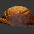Whole Brown Walnut With Natural Textured Surface And Shiny Appearance On Dark Background
