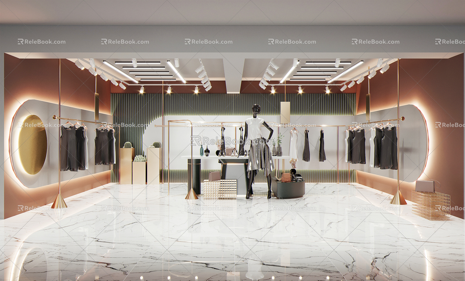 Light Luxury Women's Wear Store 3d model