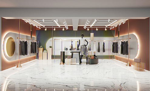 Light Luxury Women's Wear Store 3d model