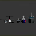 Detailed Scale Transportation Models Including Airplane And Various Boat Types 3d model