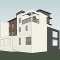 Modern Detached Villa Exterior With Balcony Large Windows And Glass Roof Design