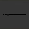 Futuristic Tactical Rifle Featuring Modern Black Design Tactical Scope And Ergonomic Grip