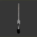 Classic Revolver With Black Grip And Shiny Metal Barrel Features