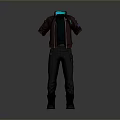 Modern Stylish Casual Clothing Set Including Jacket Pants And Shoes For Daily Life