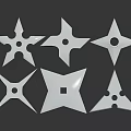Traditional Metal Shuriken Weapon With Star Shaped Blades And Various Designs