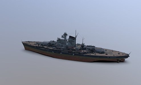 modern warship battleship destroyer 3d model