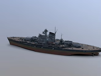 modern warship battleship destroyer 3d model