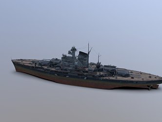 modern warship battleship destroyer 3d model