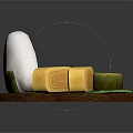Traditional Asian Food Platter with Rice Dumplings Tamagoyaki and Sushi Rolls on Wooden Plate