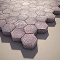 Modern Hexagonal Patterned Wall Decor With Metallic Finish For Interior Design 3d model