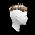 Game and Movie Character With White Head Model Blonde Messy Short Hair