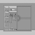 Modern wardrobe 3d model