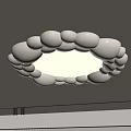 modern ceiling lamp cream ceiling lamp 3d model