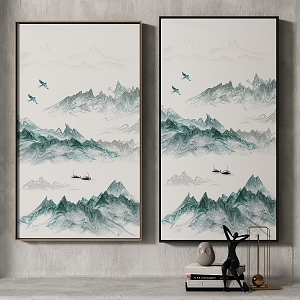 Chinese modern decorative painting 3d model