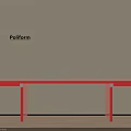 Poliiform Red Office Desk With Modern Minimalist Design Against Beige Wall And Wooden Floor