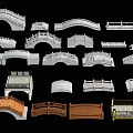 Various Bridge Models Collection Featuring Different Architectural Designs And Structures 3d model