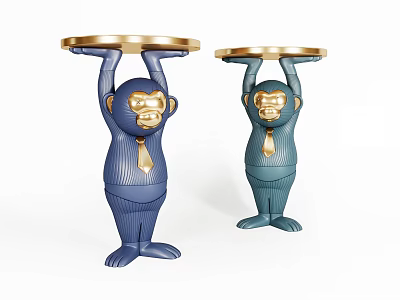 Light luxury side a few monkeys side a few 3d model Light luxury side a few monkeys side a few 3d model