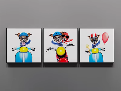 Modern Animal Painting 3d model