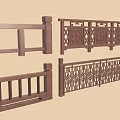 Traditional Wooden Railings With Intricate Carvings And Various Designs