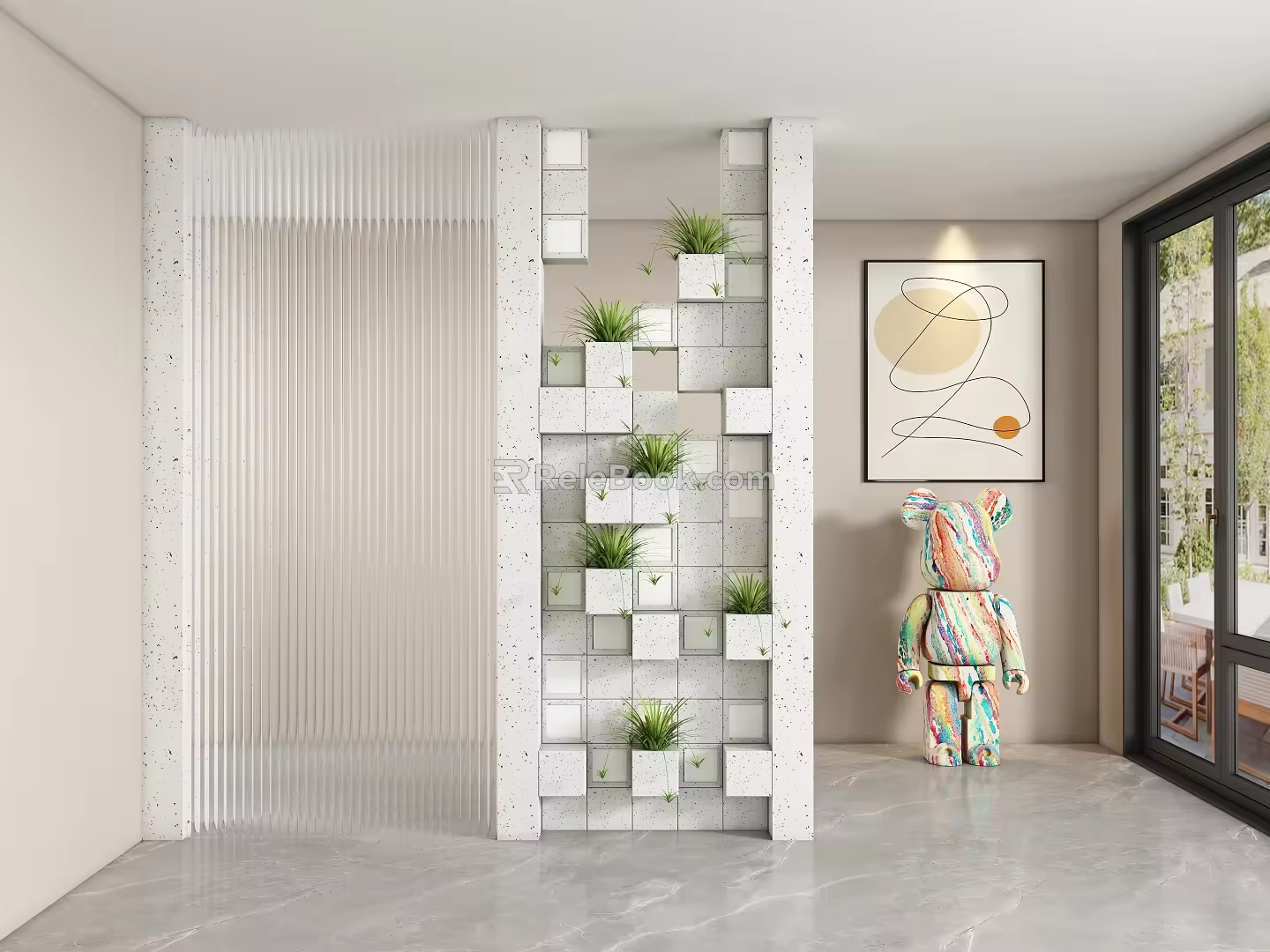 Entrance aisle partition 3d model