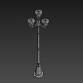 Outdoor street lamp European street lamp 3d model