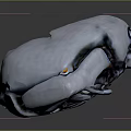 Futuristic Sci Fi Mechanical Device With Intricate Metallic Structure Circular Components And Gear Mechanisms
