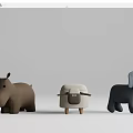 Cute Animal Shaped Stools in Various Colors with Modern Playful Design