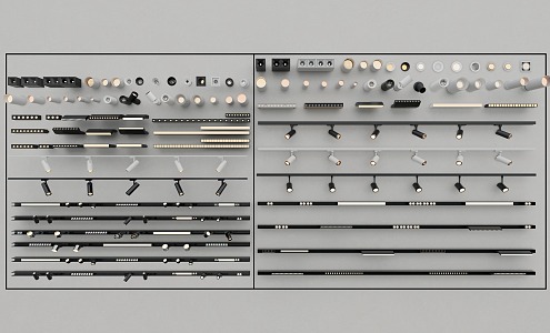 Modern spotlighting combination 3d model