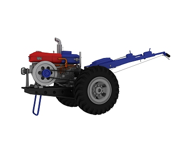 modern rotary tiller 3d model