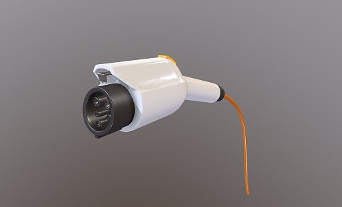 Electric vehicle charging plug 3d model