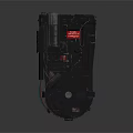 Electric Motor Assembly With Colored Wires Labels And Rotating Wheel