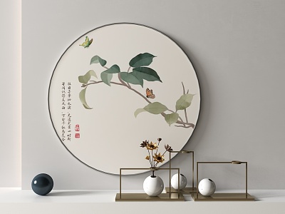 New Chinese Round Frame Painting Decorative Painting model