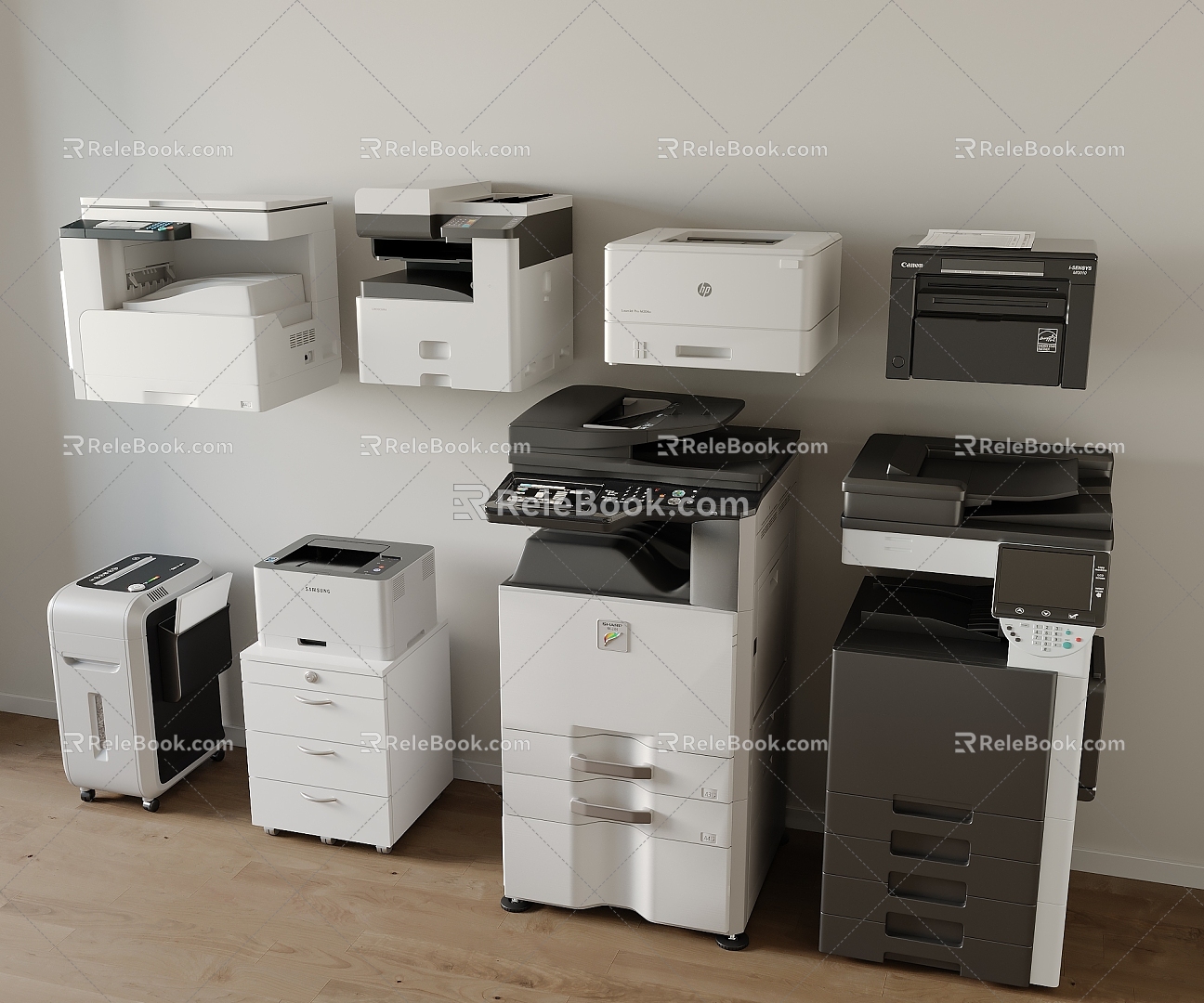 Modern Printers 3d model