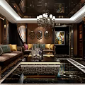 Elegant KTV Interior With Modern Decor Plush Seating Chandeliers And High Quality Sound System